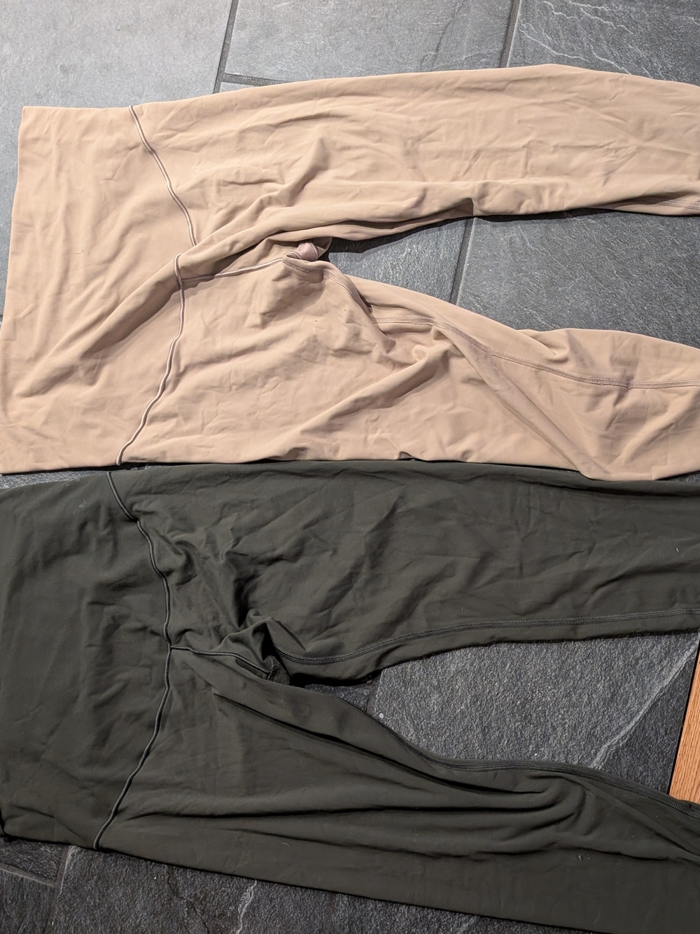 Old Navy Soft Maternity Leggings in Nude and Olive